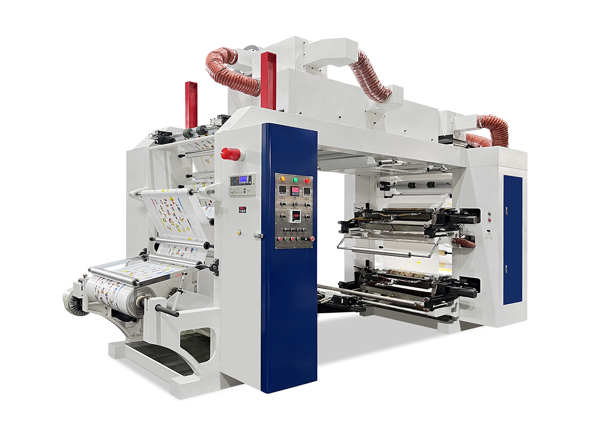 4 color corona treatment stack type flexo Printing Machine for ...