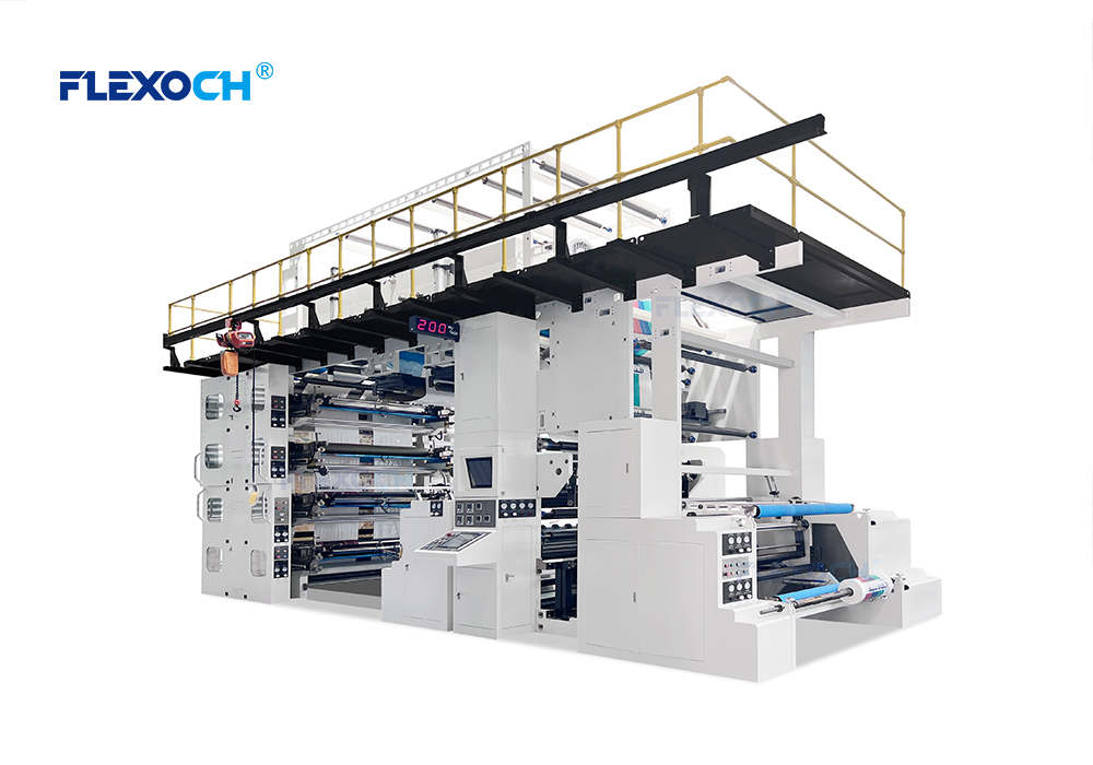 8 Color Stack Type Flexo Printing Machine