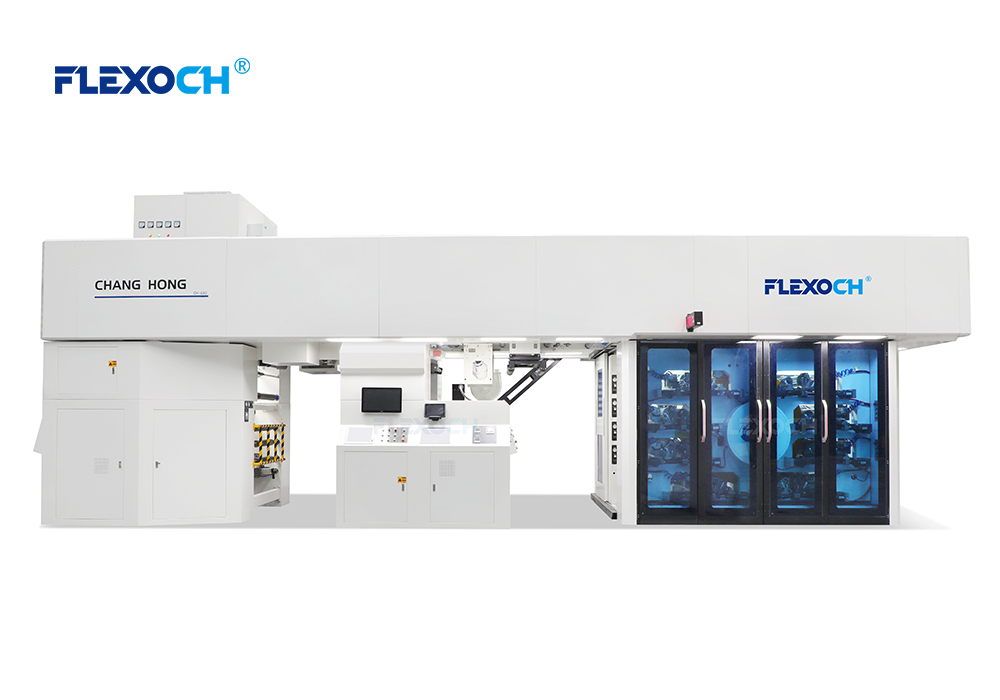 8 color gearless flexo printing machine