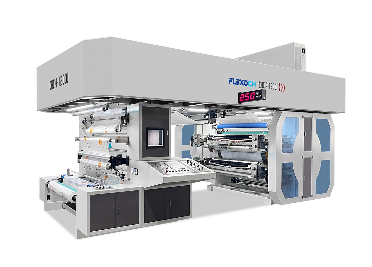 Central Drum 4 Colour CI Flexo Printing Machine with Slitter unit/full ...