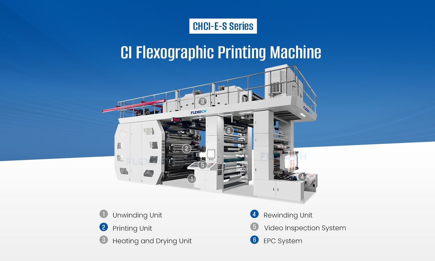 CI flexographic printing machine 8 Color