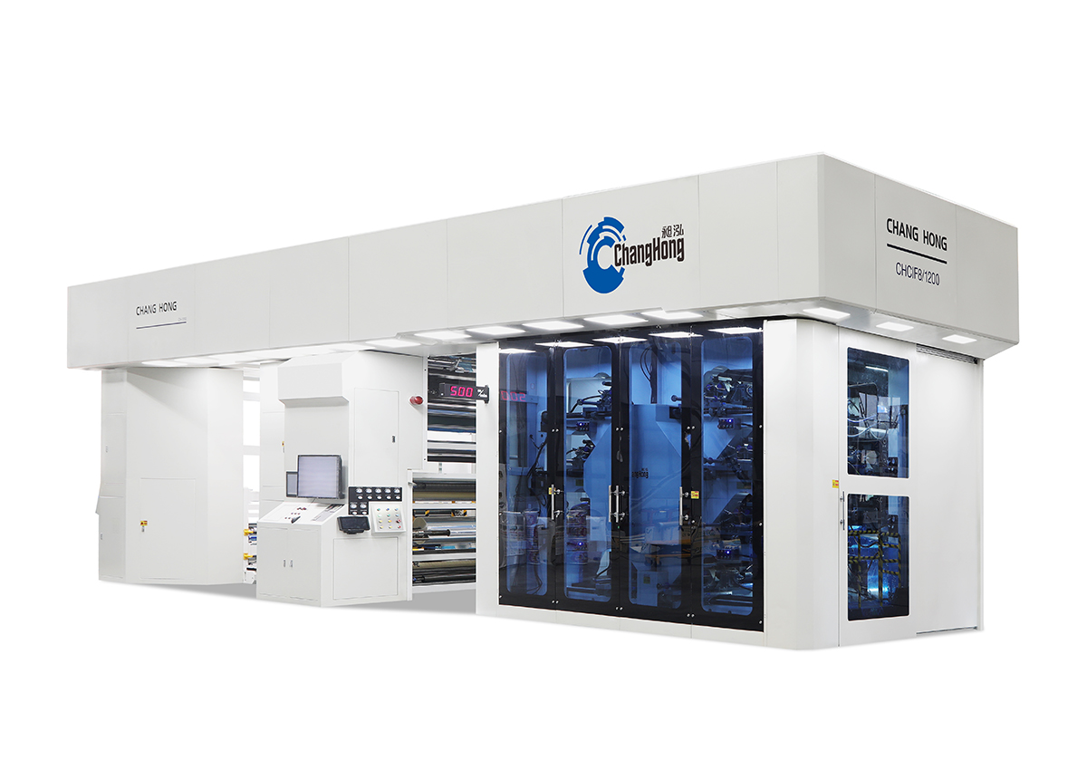 8 COLOUR GEARLESS CI FLEXO PRINTING PRESS