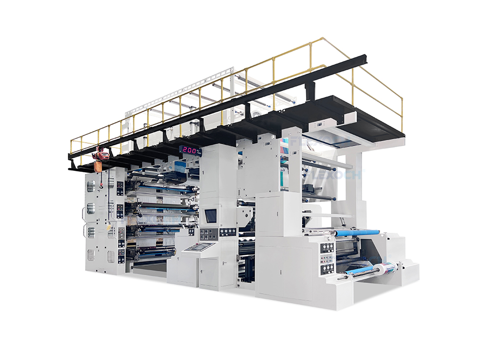 Meaisín Priontála Flexographic Cineál Stack 8 Dath